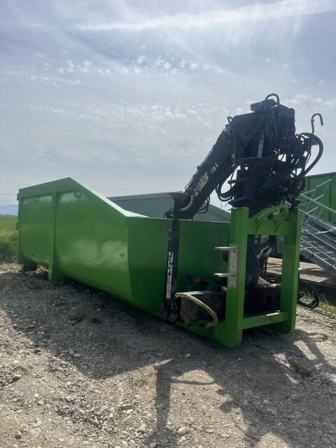 Abrollcontainer mit Kran zu verkaufen, Loglift F115 Z80A