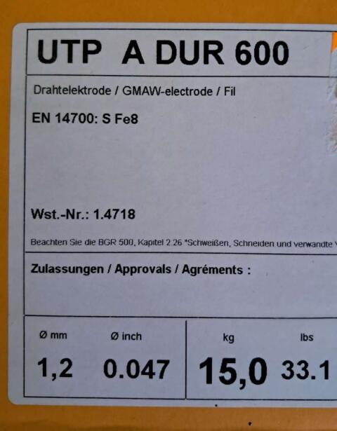 Schweißdraht DUR 600 1,2 mm