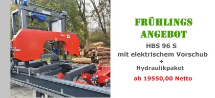 HBS 96 S mit Hydraulik Blockbandsäge, Sägewerk, Bandsägewerk