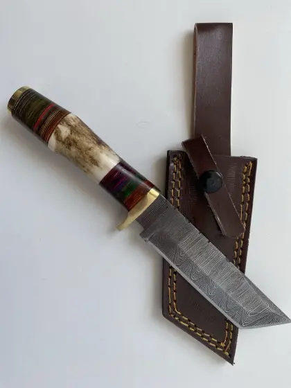 Handgemachtes Jagdmesser aus Horn 24 cm