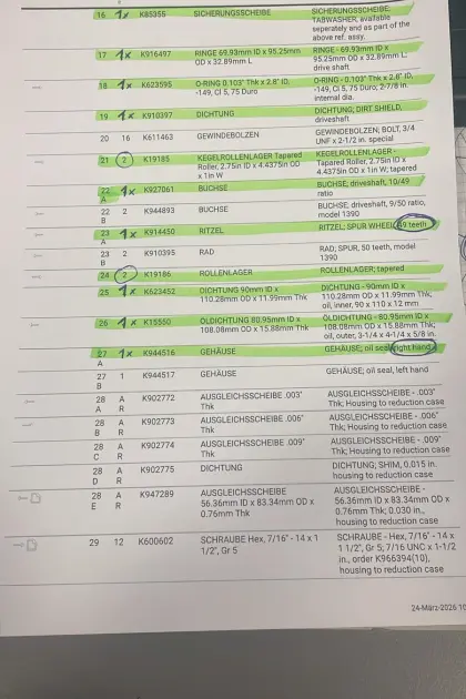 Case 1390 David Brown Allrad Ersatzteile