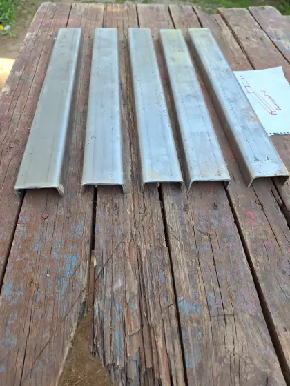 5 U-Bleche 60 x 25, Länge ca. 500 mm