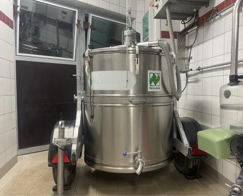 Westfalia Milchtank fahrbar Typ 580 l mit Sumpf