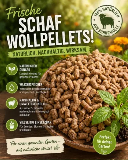 Schaf Wollpellets