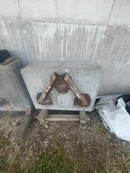 Betongewicht für Dreieck
