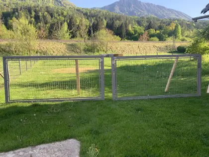 2-flügeliges verzinktes Tor