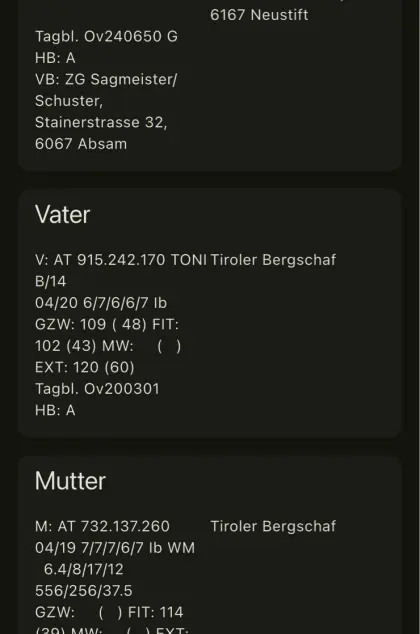 HB, Widder