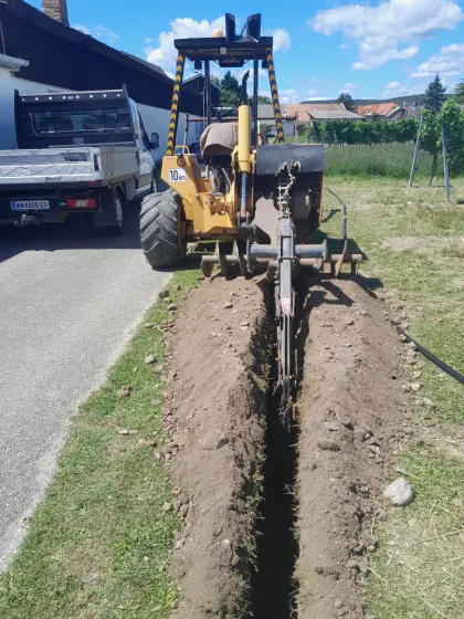 Verlegung von Wasserleitungen, Stromkabeln, Drainagen und LWL