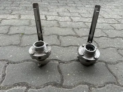 2x Scheibenventil 38 PF Edelstahl