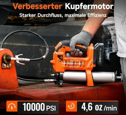 Akkufettpresse 450 Bar mit 6 Fettkartuschen