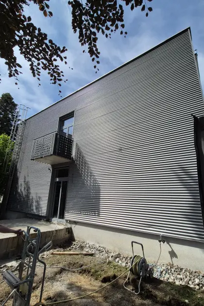Alufassade demontiert
