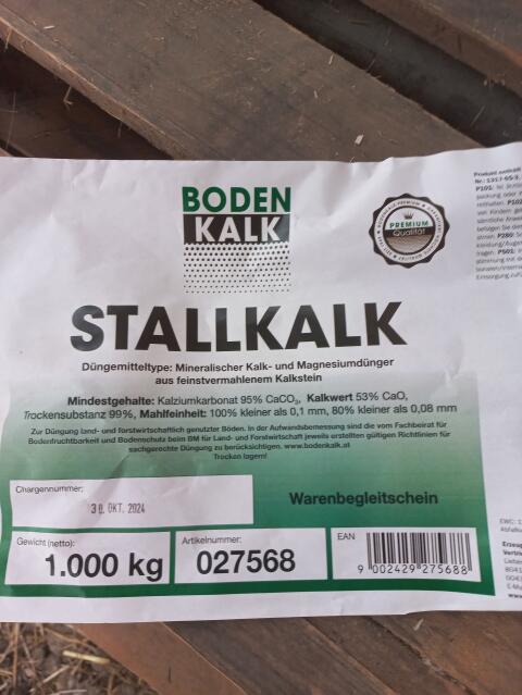 Verkaufe einen Bigbag Stallkalk