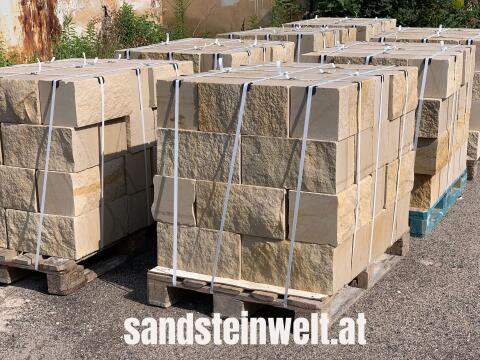 Mauersteine, 4 Seiten gesägt, Sandstein, Naturstein