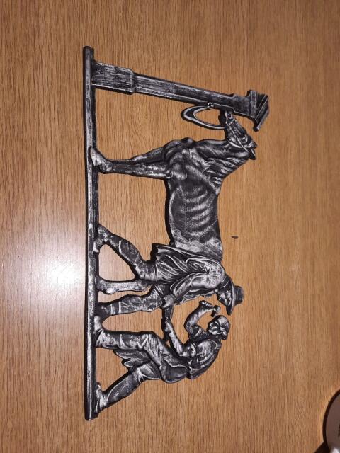 Geschmiedetes Relief Hufschmied