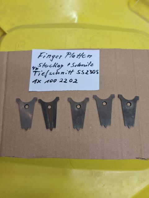 Fingerplatten Stocky & Schmitz Tiefschnitt Mähbalken SS 230 S