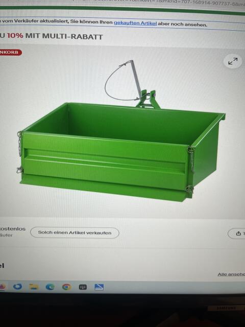 Heckkiste, Heckmulde 1,20 m, neuwertig