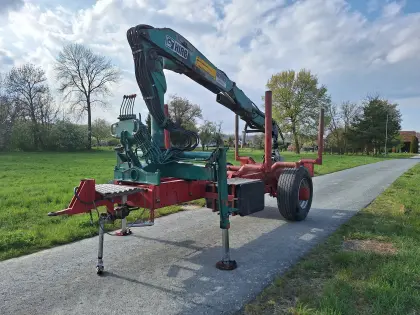 Forstanhänger, Krananhänger Hiab 650AW