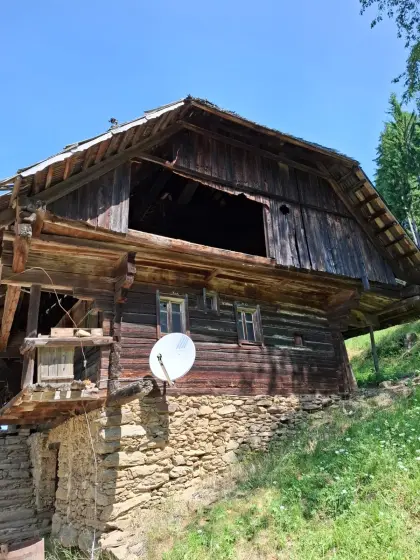 Altholz, Schwarzholz von alter Almhütte