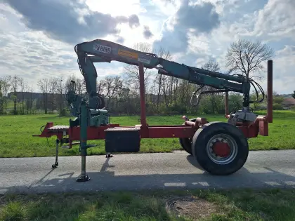 Forstanhänger, Krananhänger Hiab 650AW