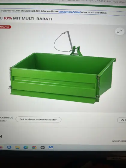 Heckkiste, Heckmulde 1,20 m, neuwertig