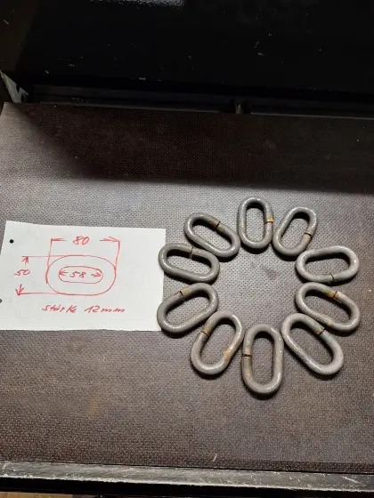 10 Kettenringe 12 mm