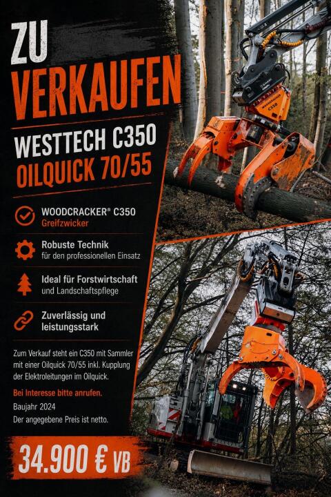 Woodcracker C350 Oilquick 70/55