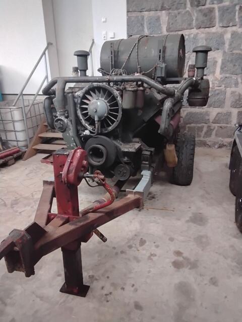 Deutz F8L 714a, V8 Stationärmotor, Motor, Fahrgestell, Deutz F8L 714a