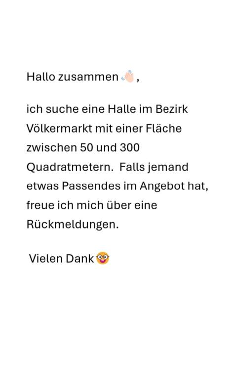 Suche Halle, Garage, Carport