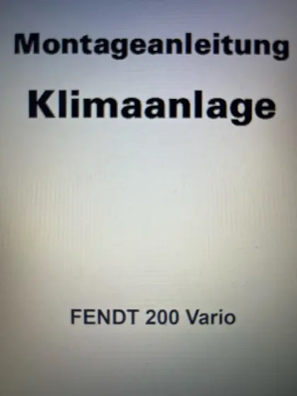 Fendt 200 Vario Klimaanlage Teile, Fendt 211, 210, 209, 208, 207