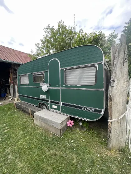 Verkaufe Wohnwagen für stationären Gebrauch, King Modell 1977