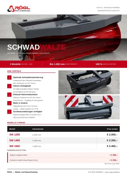 Schwadwalze SW1200-SW1600