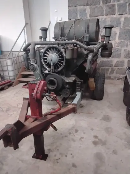 Deutz F8L 714a, V8 Stationärmotor, Motor, Fahrgestell, Deutz F8L 714a