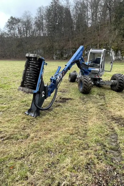 Forstmulchen am Hang, schwieriges Gelände
