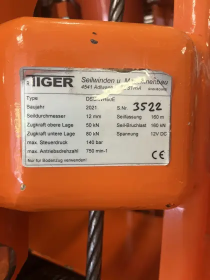 Tiger Seilwinde 8 Tonnen