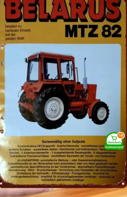 Betriebsanleitung, Unterlagen gesucht, Belarus MTZ 82
