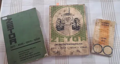 Schrauben und Betriebshandbücher Zetor 8011, 8045, 12011, 12045