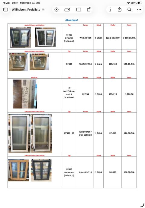 Fenster, Türen