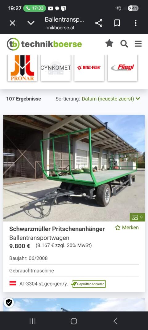 Ballenanhänger
