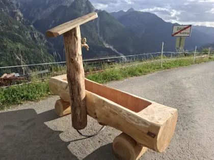Brunnentrog aus Lärchenholz
