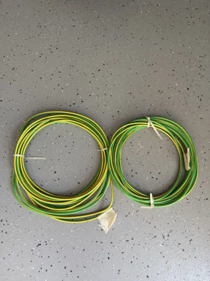 2 Rollen Erdungsdraht, Erdungskabel 1 x 10 mm²
