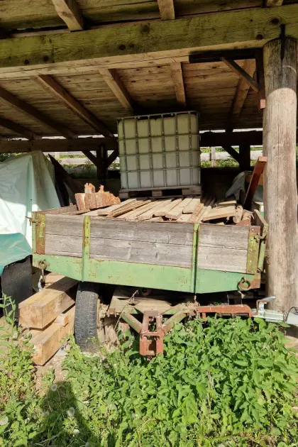 Rungenwagen in kombi mit Brücke