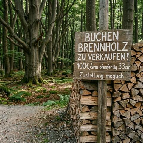 Buchen-Brennholz