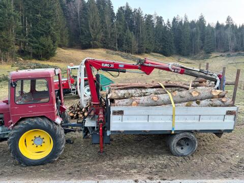 Krananhänger mit Alu-Bordwänden Tirre Euro 35