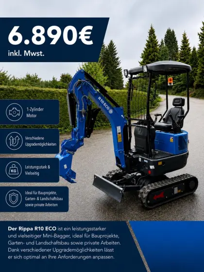 Minibagger Rippa R10 ECO-6