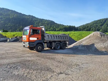 MAN TGA 33.440 6 x 4 Kipper mit Hiab Ladekran abnehmbar