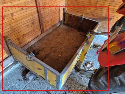 Hydraulischer Heckcontainer, Heck-Mulde für Steyr-Diesel 188n