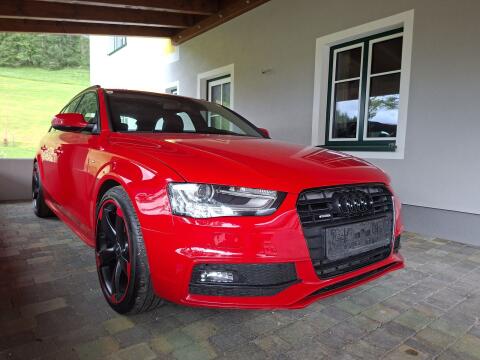 Audi A4 Avant Quattro, Sport, 3x S-Line, rot-schwarz
