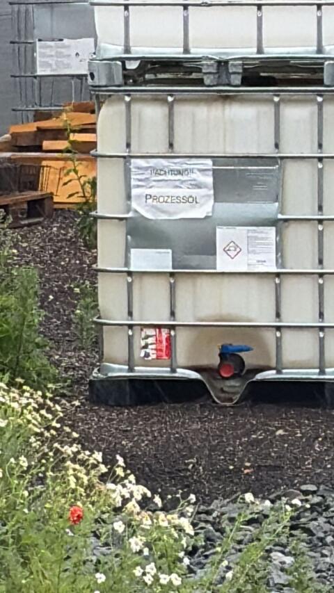 IBC-Plastikeinsatz, Blase