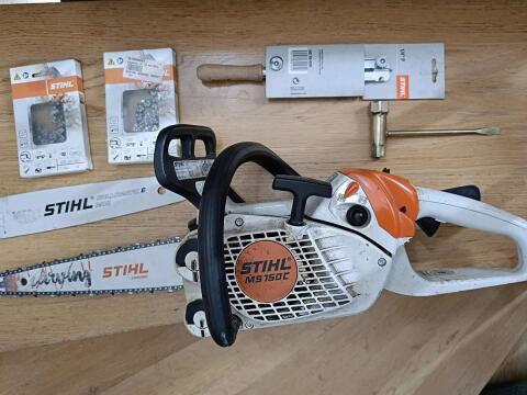 Stihl MS 150 C inkl. Carving-Schwert und Zubehör