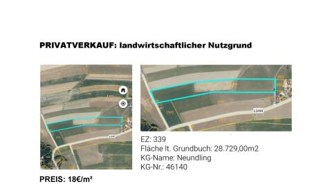 Privatverkauf: Landwirtschaftlicher Nutzgrund